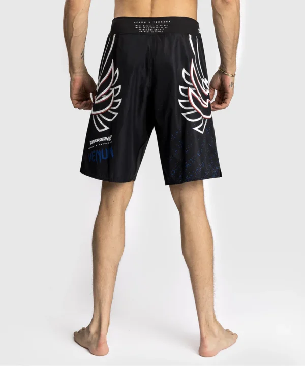 Venum Tekken Series Jin Kazama Fightshorts Venum x Tekken 8 Jin Kazama Fightshorts on display with Tekken logo and distinct design