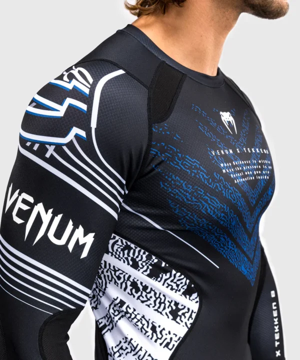 Venum x Tekken 8 Jin Kazama Rashguard Jin Kazama themed rashguard from Venum x Tekken 8 collection