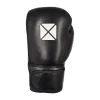 Pro-Box Leather Club Essentials Boxing Gloves - Black in Black — three‑quarter angle