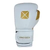PSWG_3 Pro-Box Pro Spar Leather Boxing Gloves - White/Gold in White/Gold — front view