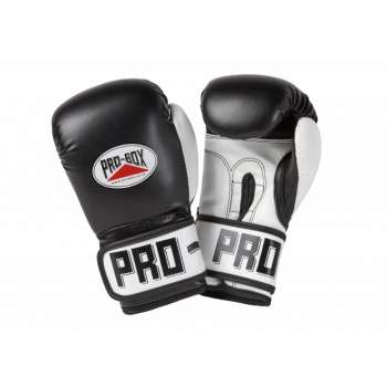 Junior athlete wearing Pro-Box PU Essentials Junior Boxing Gloves