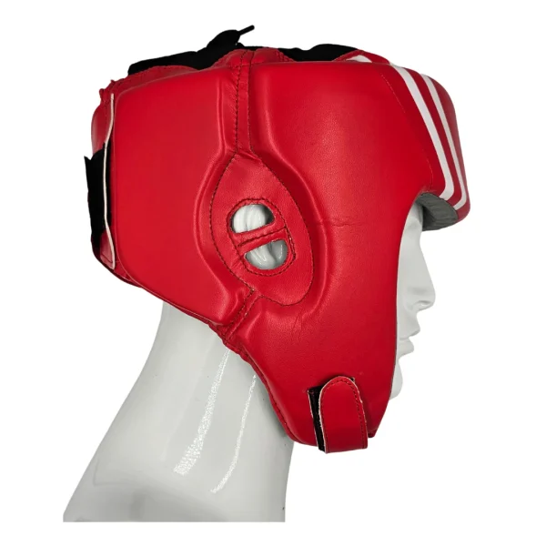 PUCERED_2_16f4768a-ba4d-4c45-bdb7-bb59e52f654e Pro-Box PU Essentials Headguard - Red in Red — side profile