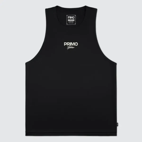 Primo Kin Men's Athletic Tank Top Man wearing the Primo Kin Tank Top in a gym setting