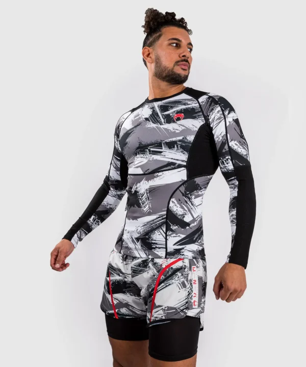Venum Electron 3.0 Long Sleeve Rashguard on a white background