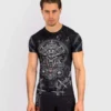 Venum Gladiator 5.0 Men's Short Sleeve Rashguard Man wearing men's short sleeve rashguard by Venum Gladiator 5.0