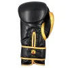 SSGBGOLD_4 Pro-Box Speed Boxing Gloves - Black/Gold in Black/Gold — front view