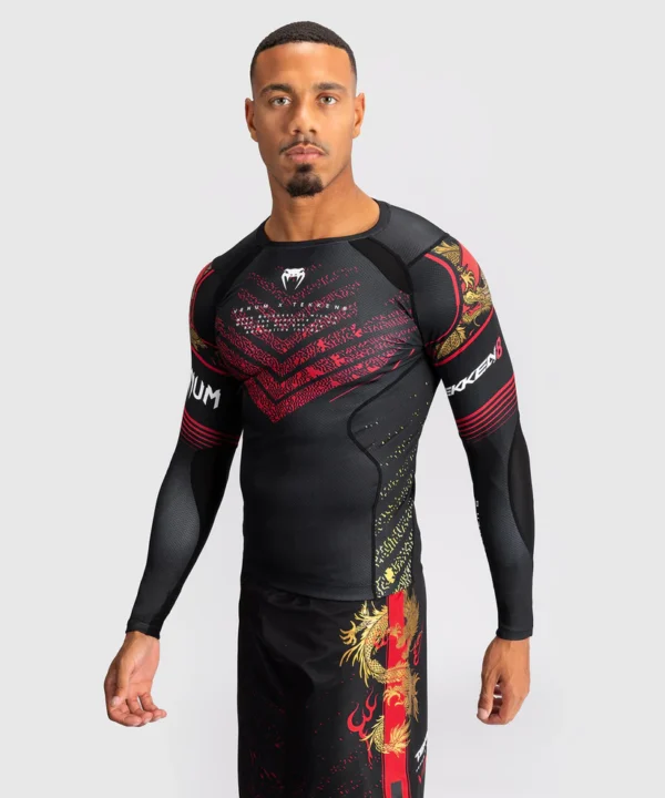 Official Marshall Law Rashguard for Tekken 8 by Venum A fighting athletic shirt known as Venum x Tekken 8 Marshall Law Rashguard
