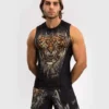 Venum Tiger Men's Sleeveless Rashguard in black and gold