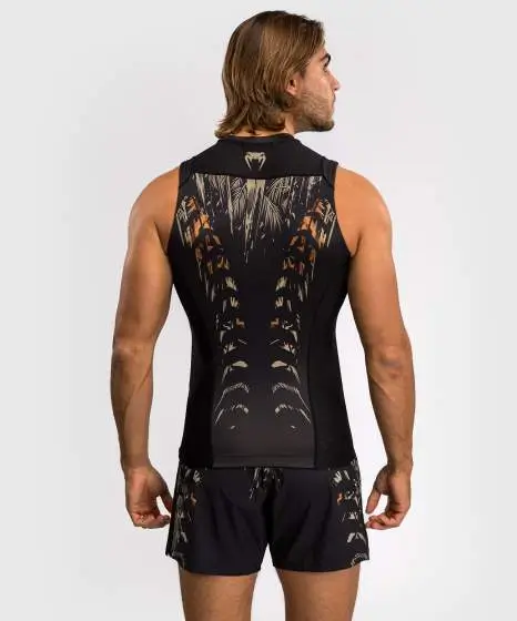 Venum Tiger Men's Sleeveless Rashguard on a white background.