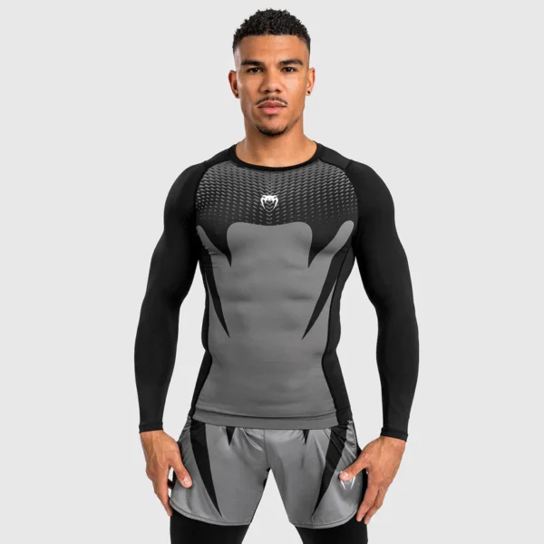 Man wearing Venum Attack Long Sleeve Rashguard