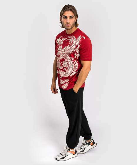 Venum Dragon's Flight Men's T-Shirt on Model Person wearing Venum Dragon's Flight Men's T-Shirt