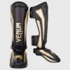 Venum Elite Standup Shin Guards in black and white