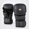 Venum Impact Evo Sparring MMA Gloves in sleek black color