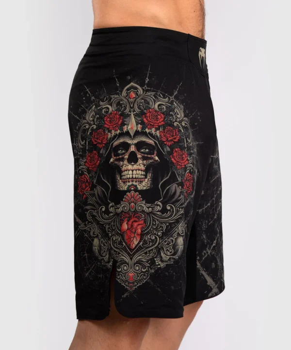 Venum Santa Muerte 5.0 Men's Fightshorts. Man wearing Venum Santa Muerte 5.0 Fightshorts.