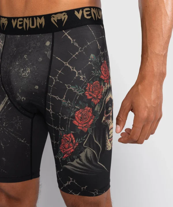 Man wearing Venum Santa Muerte 5.0 Men's Vale Tudo Shorts