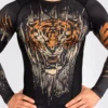 Venum Tiger Men's Long Sleeve Rashguard. A man wearing Venum Tiger Men's Long Sleeve Rashguard.