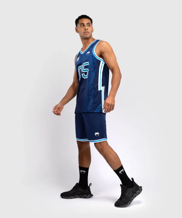 Man sporting the Venum x Top Rank Original Men's Basketball Style Shorts