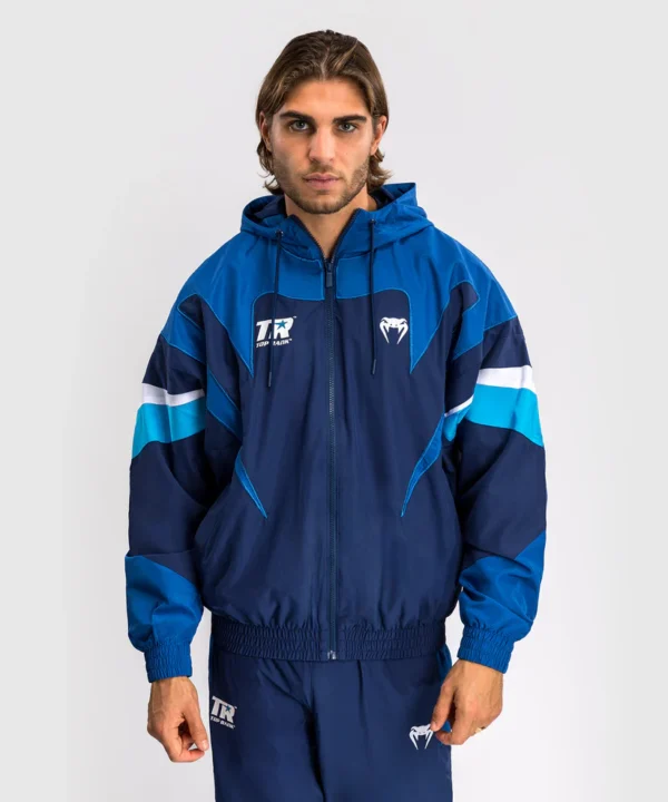 Venum x Top Rank Original Men's Hooded Tracksuit Jacket in black and white.