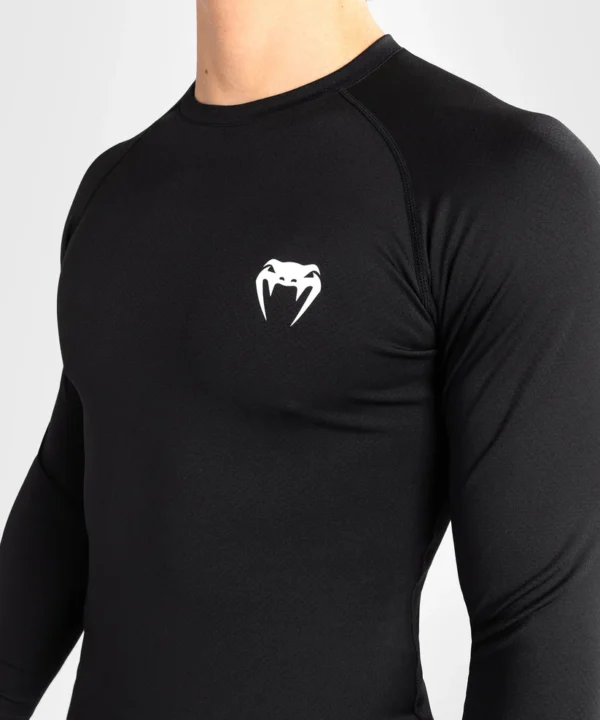 Venum Contender Men's Rash Guard Venum Contender Long Sleeve Men's Rash Guard in black and white