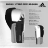 Jet-black Adidas Hybrid 300 Pro Boxing Gloves