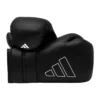 Adidas Hybrid 500 Pro Lace-Up Boxing Gloves in red and black colors