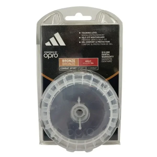 Adidas x Opro Bronze Level Mouthguard on a white background