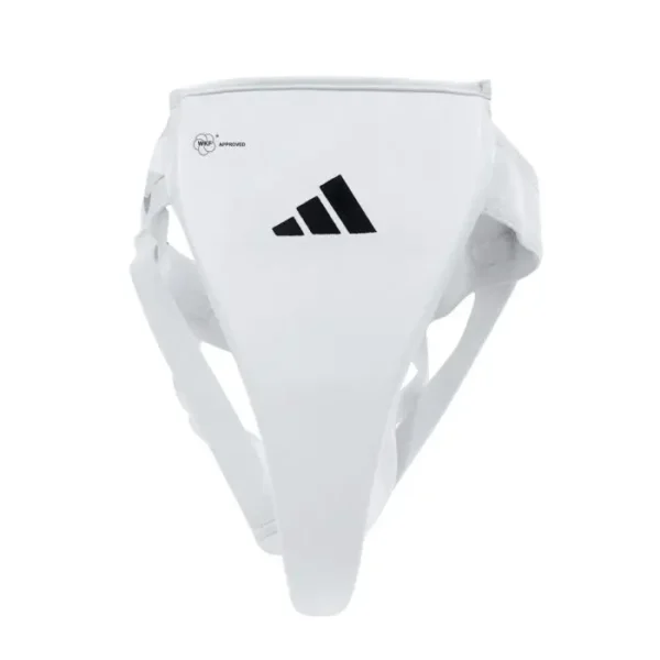 A woman's Adidas PU groin guard protection product