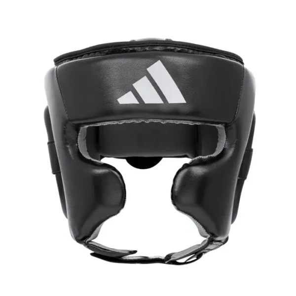Adidas Boxing Speed Head Guard Product Image. Adidas Speed Head Guard in cool white and black color.