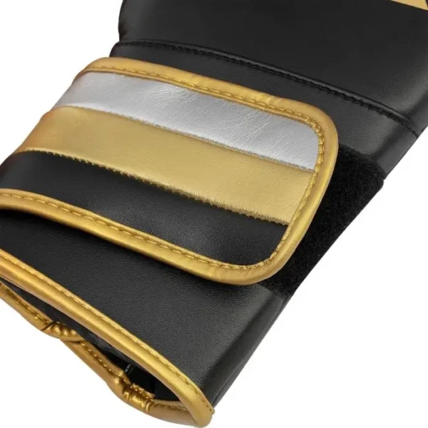 Adidas AdiSpeed Pro Boxing Gloves in black and golden color