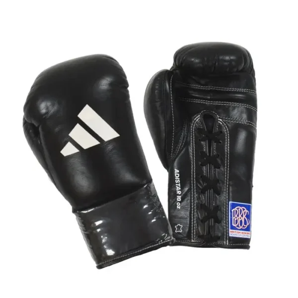 A pair of Adidas AdiStar 3.0 BBBC Approved Pro Boxing Gloves