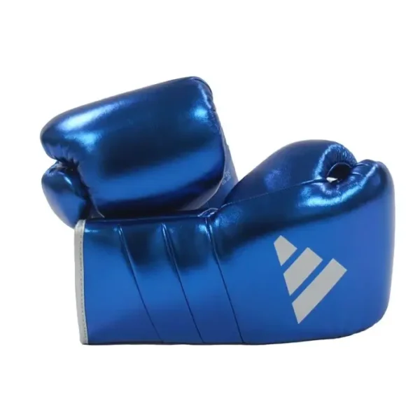 A pair of Adidas AdiSpeed Metallic Pro Lace-Up Boxing Gloves.