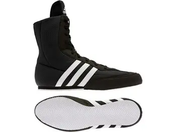Adidas BOX HOG 2 - Professional Boxing Shoes Adidas Box Hog 2 Boxing Boots in bold black color