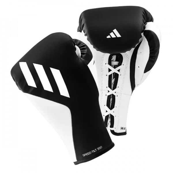 Pair of Adidas Cactus Speed Tilt 350 Pro Lace-Up Boxing Gloves
