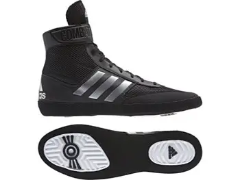 Adidas Combat Speed 5 Boots Stylish Performance Adidas Combat Speed 5 wrestling boots in action