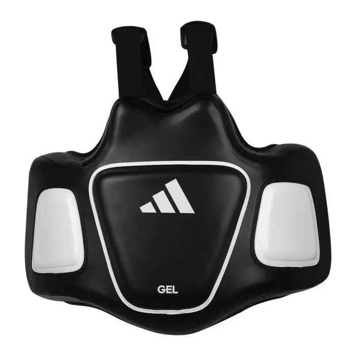 Adidas Gel Boxing Body Protector worn by a trainer