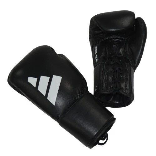 Adidas Hybrid 400 BBBC Approved Lace-Up Boxing Gloves in Black - product image