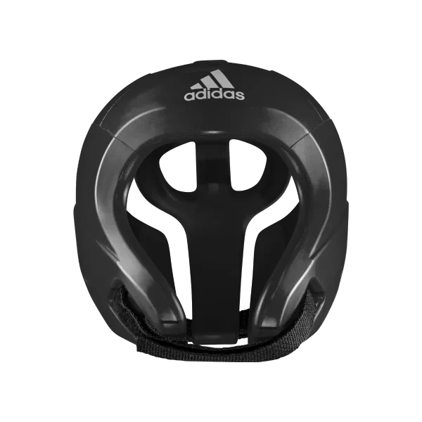 Adidas Kickboxing Head Guard Black 1 Close-up view of an Adidas Kickboxing Head Guard