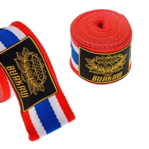 Boxer Buakaw Banchamek wrapping his hands for a match