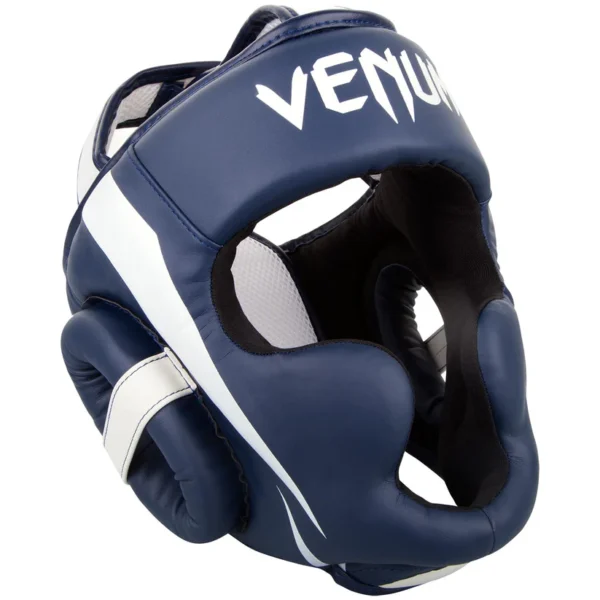 Venum Elite headgear in black and white color