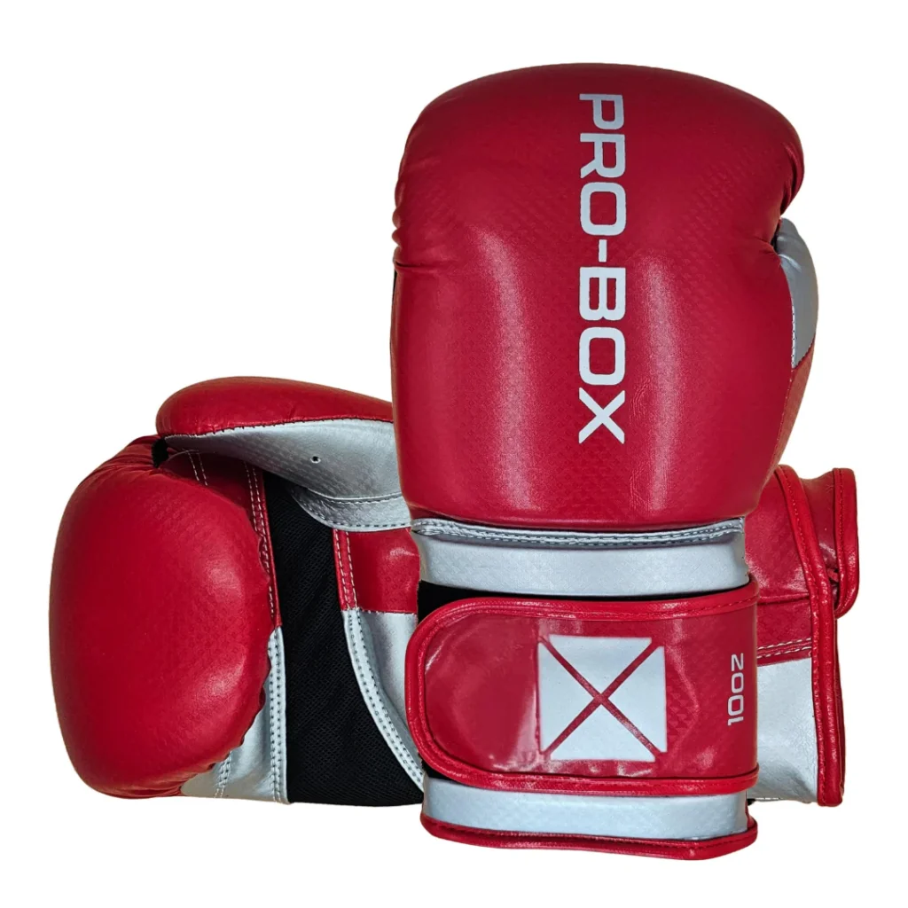 Pro-Box Champ Boxing Gloves in Red/Silver - product image