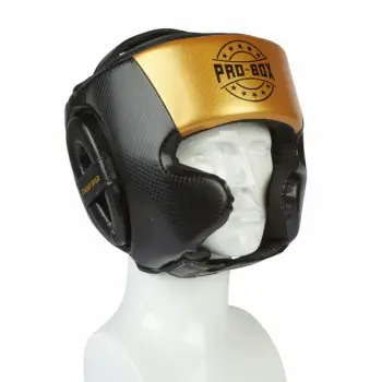 Pro-Box Champ Spar Headguard in black and red