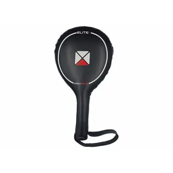 Man holding a pair of Pro-Box Elite Punch Paddles