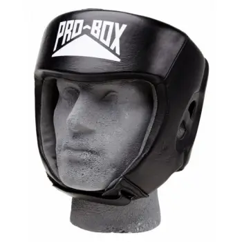 A Pro-Box Leather Club Essentials Head Guard on a white background.