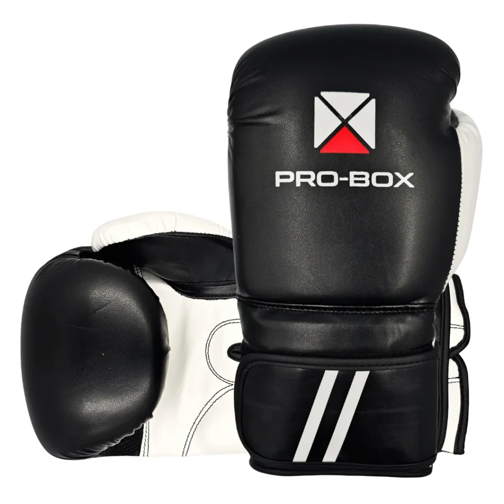 Pro-Box PU Essentials Boxing Gloves in Black/White - product image