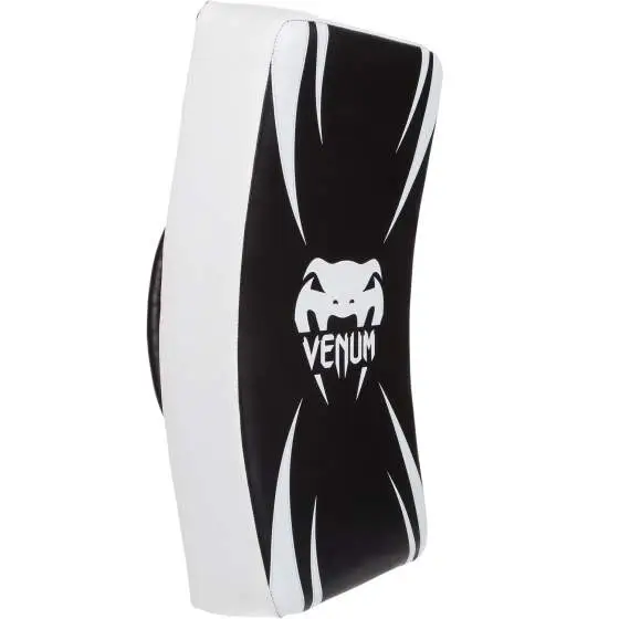 Venum Absolute Long Kick Shield in striking black and white design