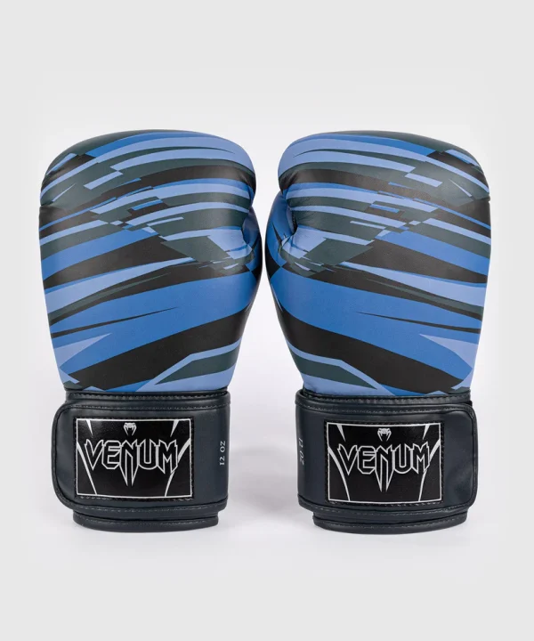 Venum Abyss Boxing Gloves Blue 4 Pair of Venum Abyss Boxing Gloves on a clean background