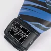 Venum Abyss Boxing Gloves Blue 5 A pair of Venum Abyss Boxing Gloves on a white background