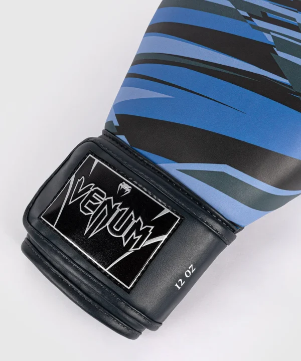 Venum Abyss Boxing Gloves Blue 5 A pair of Venum Abyss Boxing Gloves on a white background