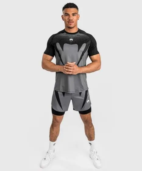 Venum Attack Men's Dry-Tech T-Shirt on Model Man modeling Venum Attack Men's Dry-Tech T-Shirt