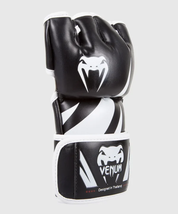 A pair of black and white Venum Challenger MMA gloves.